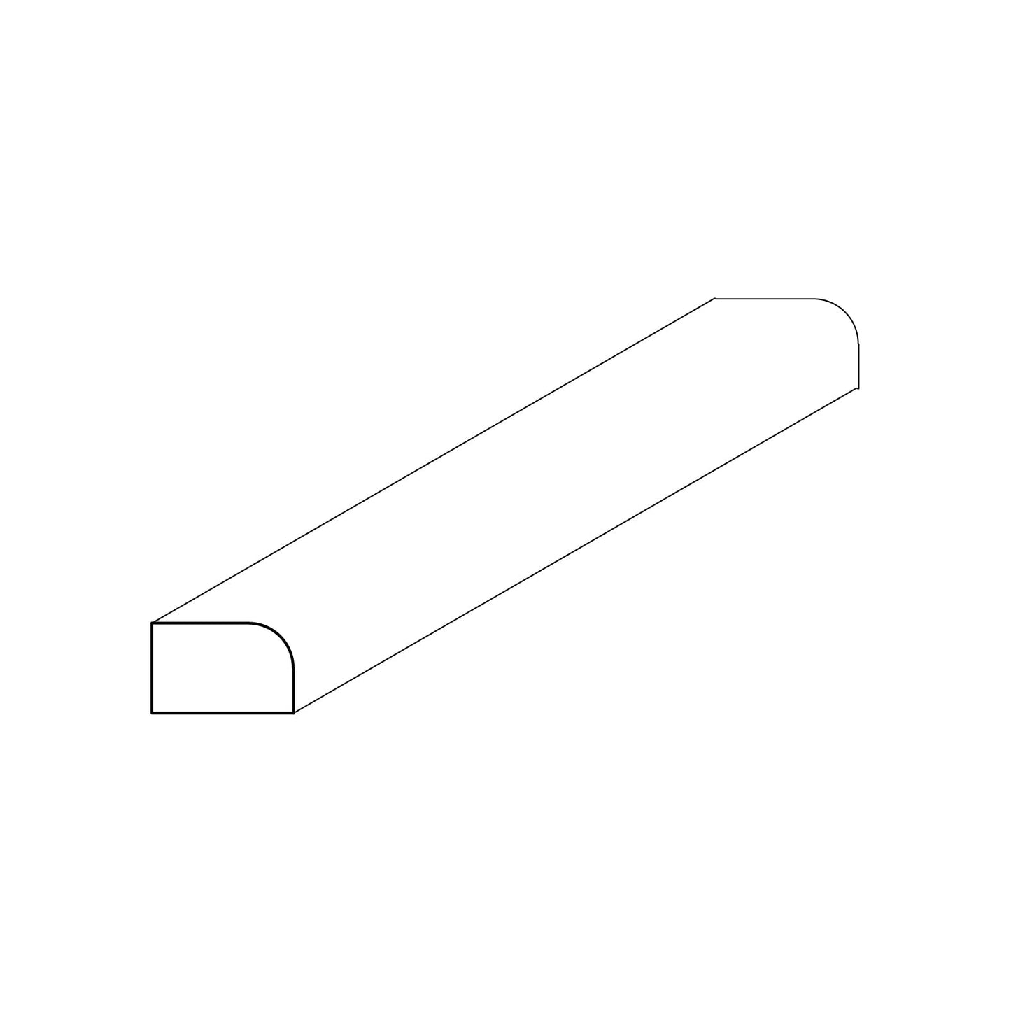 Shoe Molding. 8' Stick.