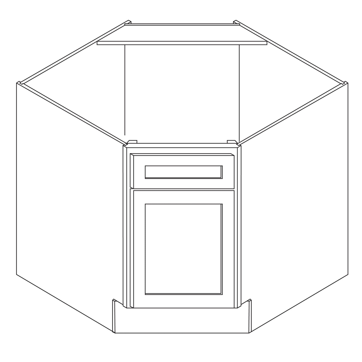 Corner Sink Base 36" Wide
