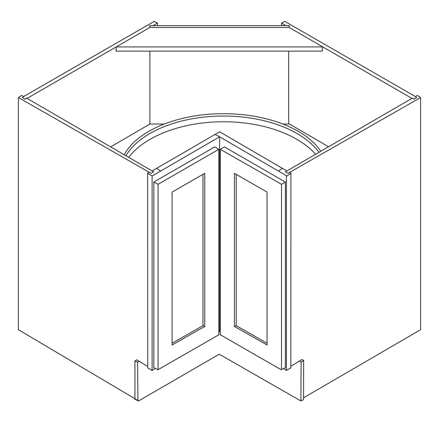 Easy Reach 36" Wide. Lazy Susan.