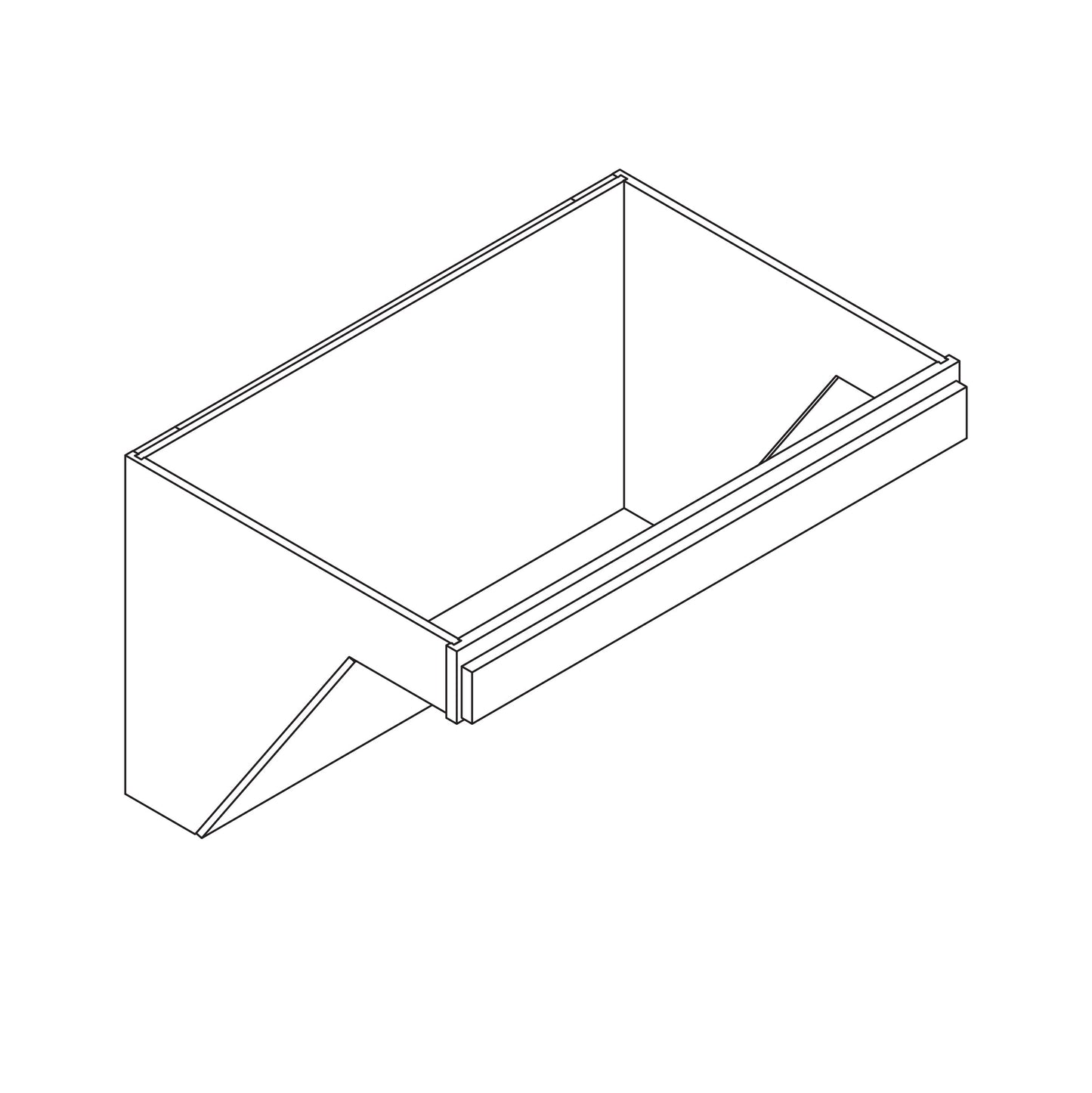 Sink Apron Kitchen, 36" Wide, (ADA)