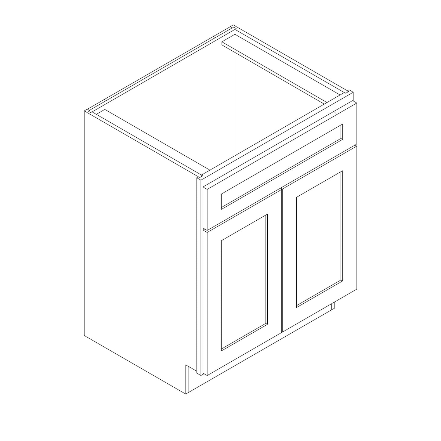 Vanity Sink Base 24" Wide 21" Deep 34.5" High