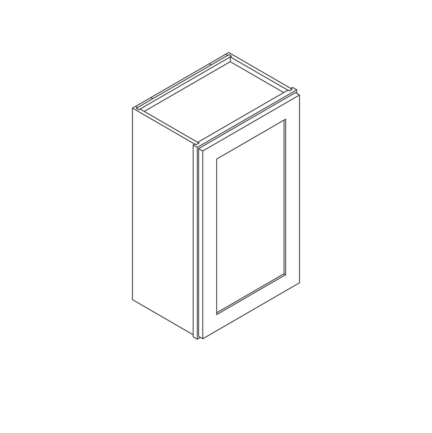 Wall 9" Wide 36" High, Single Door