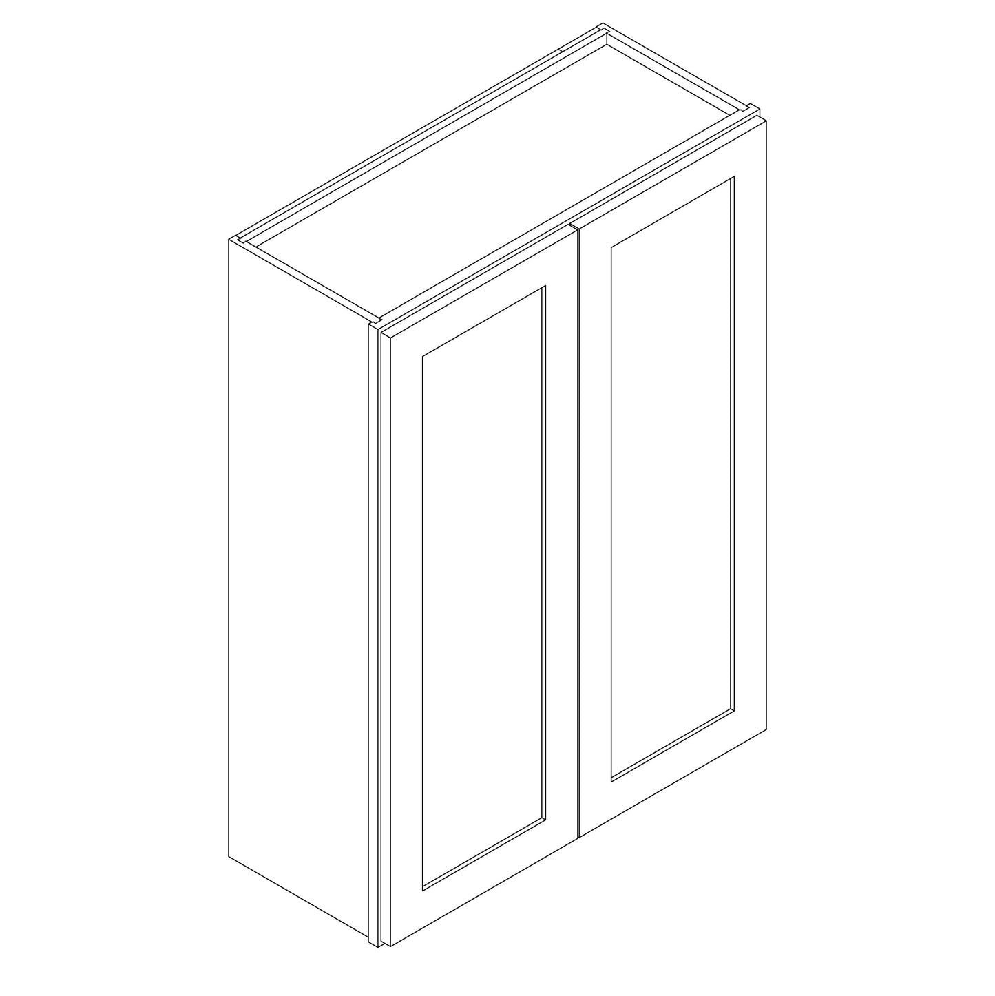 Wall 30" Wide 36" High, Double Door