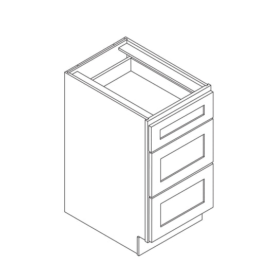 36" Wide 3 Drawer Base