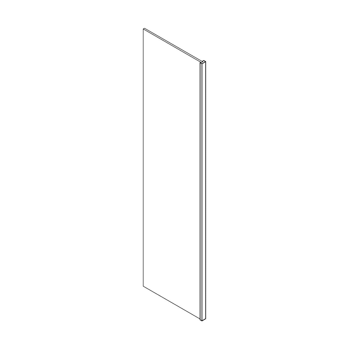 Refrigerator End Panel.  84" High.  1.5" Filler