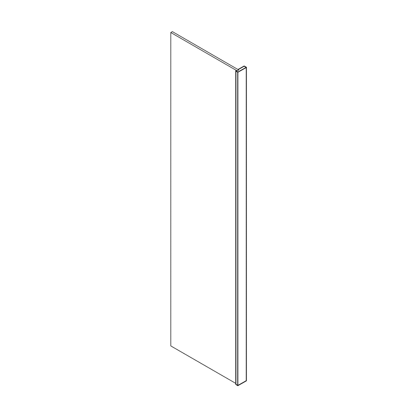 Refrigerator End Panel.  96" High.  3" Filler