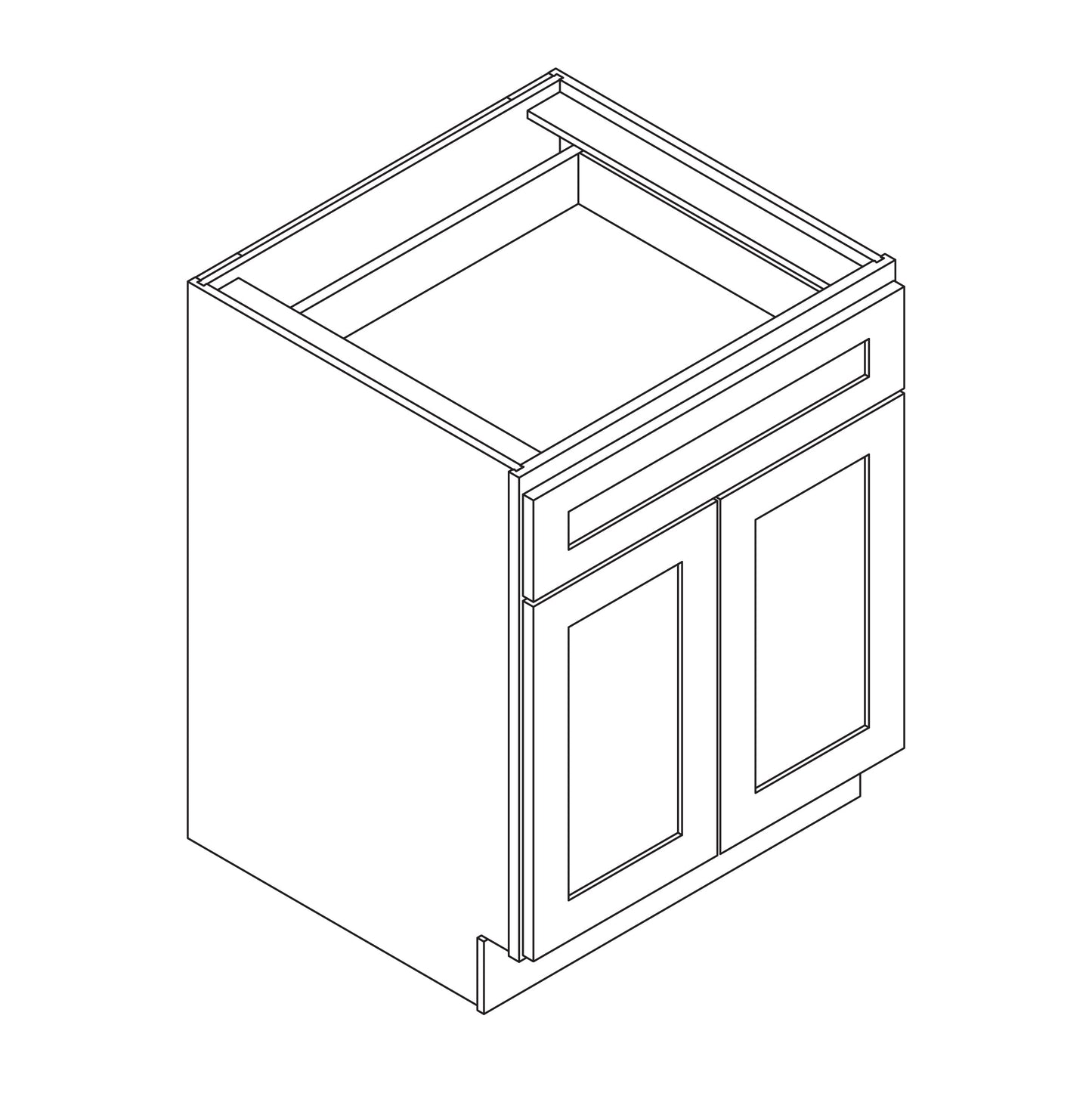 Base 27" Wide, Single Drawer, Double Door