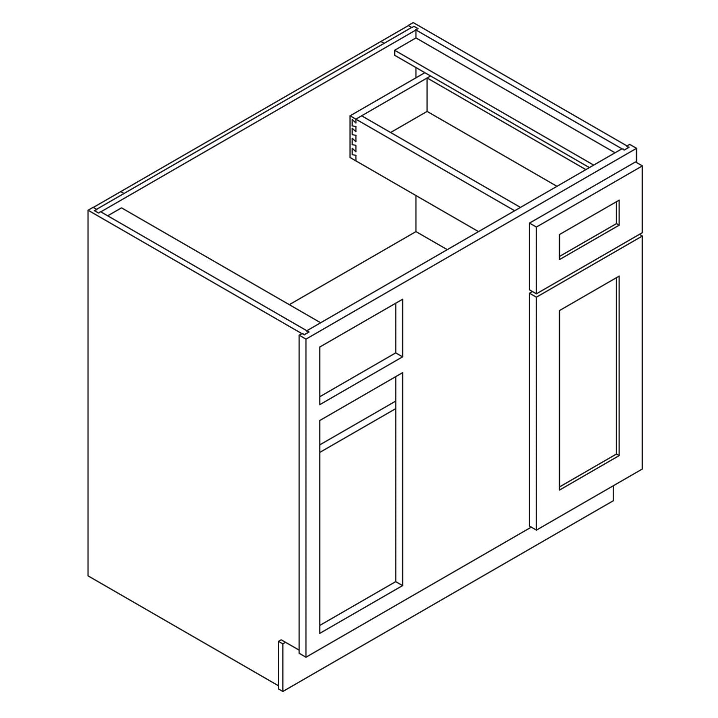 Blind Base 36" Wide (27" Cabinet, 9" Blind)