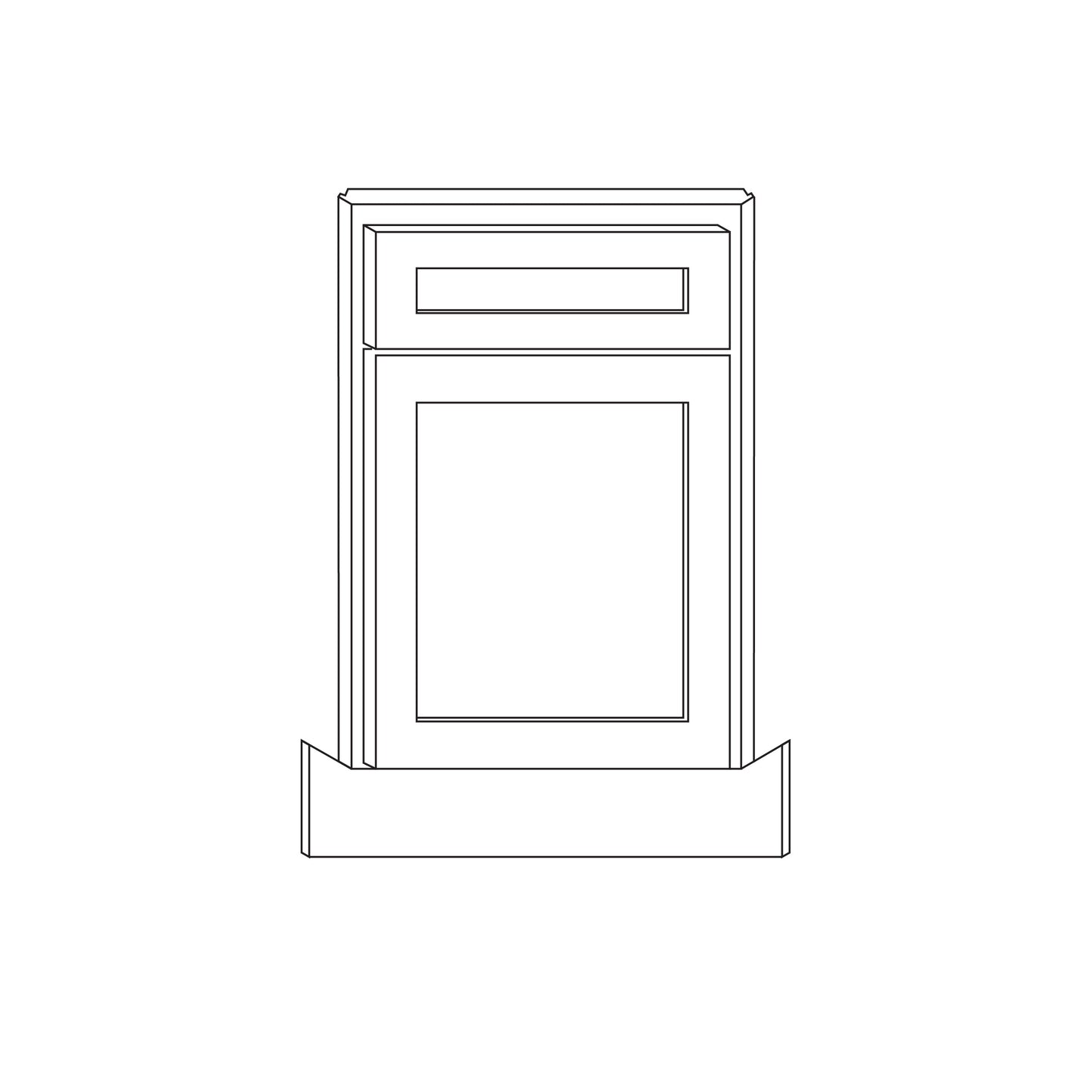 Corner Sink Front 36" Wide.