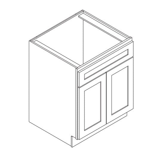Sink Base 24" Wide, Single Drawer Front, Double Door