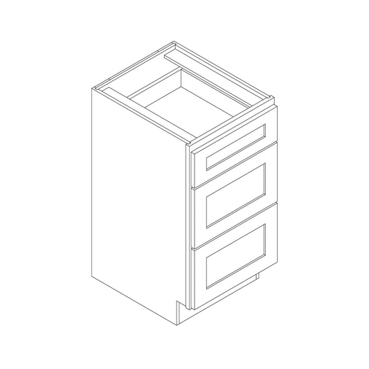 Vanity 3 Drawer Base 15" Wide 21" Deep 32.5" High