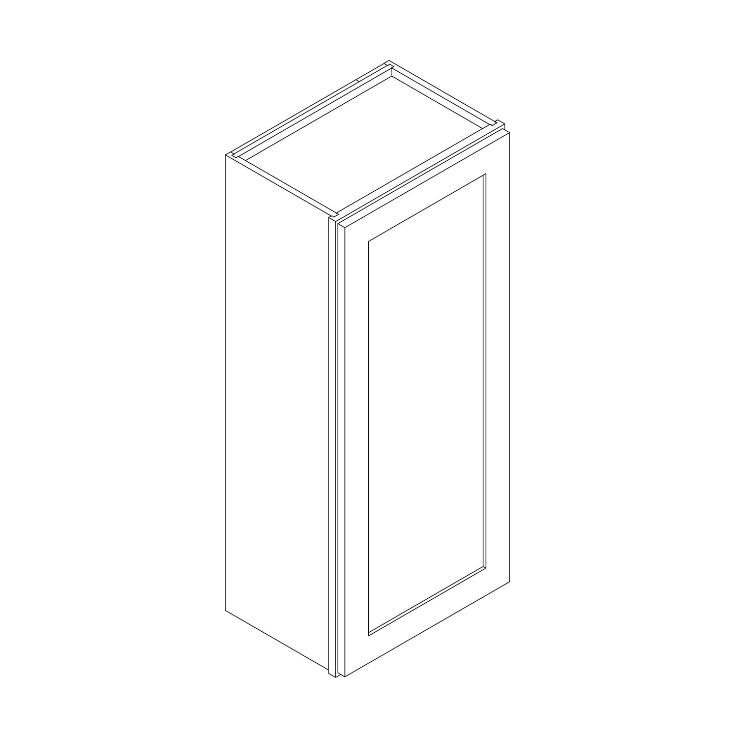 Wall 15" Wide 42" High, Single Door