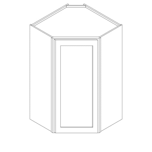 Wall Diagonal Corner 24" Wide 36" High 12" Deep, Single Door