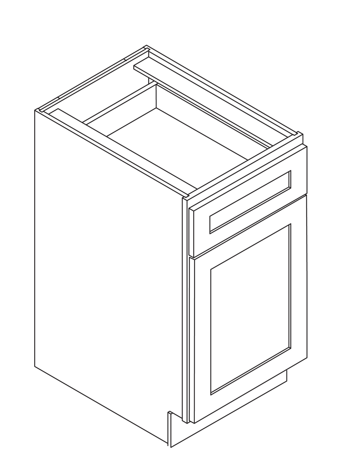 Base 18" Wide, Single Drawer